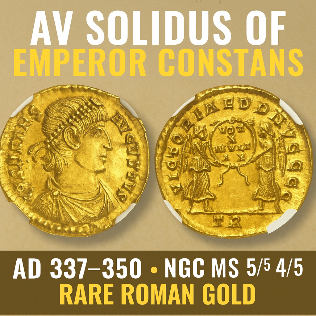 A Rare Glimpse into Roman Power: The AV Solidus of Emperor Constans (AD 337–350)