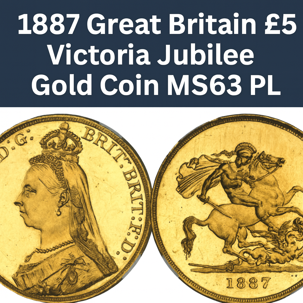 The Golden Crown of Empire: Inside the 1887 Great Britain £5 Victoria Jubilee Gold Coin