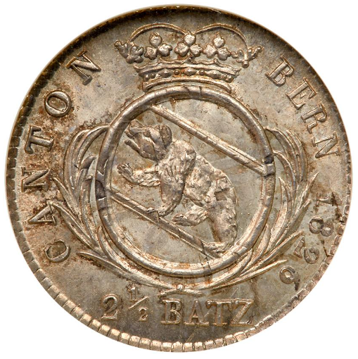1826 SWITZERLND BERN ""BATZ"" 2.5B